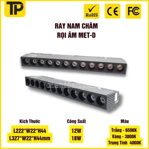 Đèn Ray Nam Châm Chiếu Rọi Âm MET-D